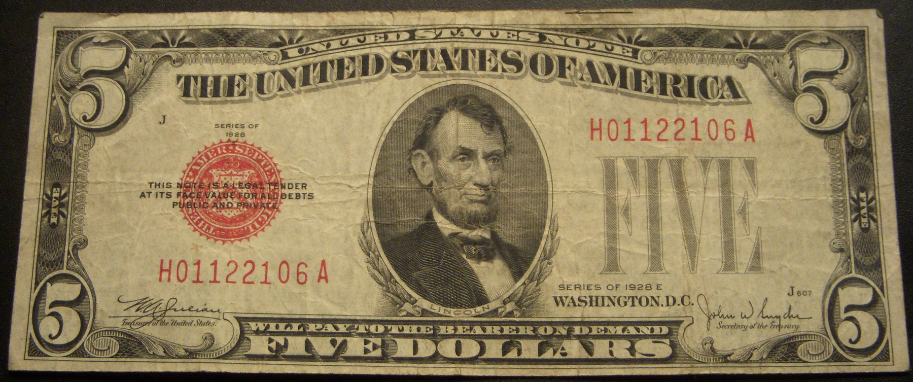 1928E $5 United States Note - FR# 1530