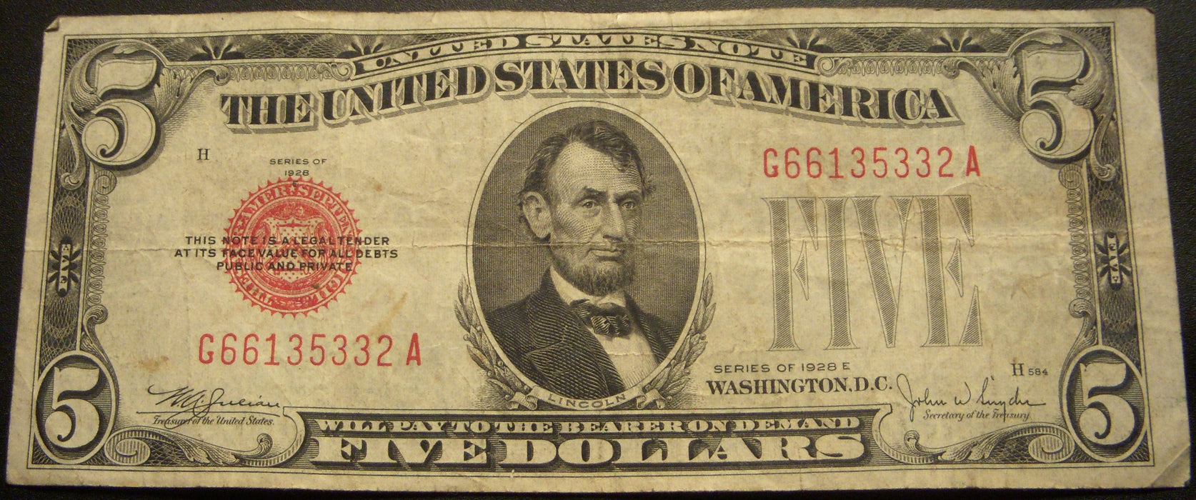 1928E $5 United States Note - FR# 1530