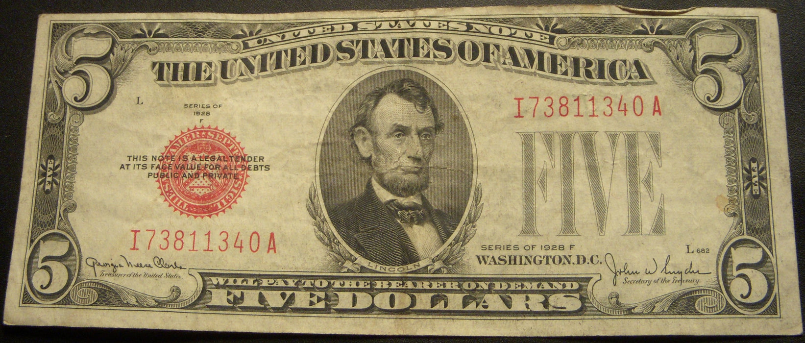 1928F $5 United States Note - FR# 1531