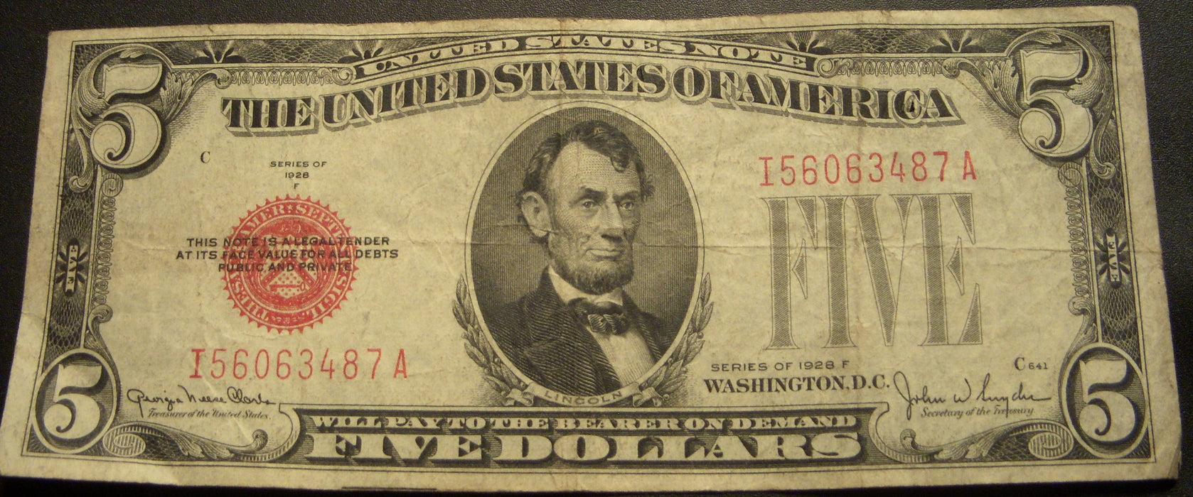 1928F $5 United States Note - FR# 1531