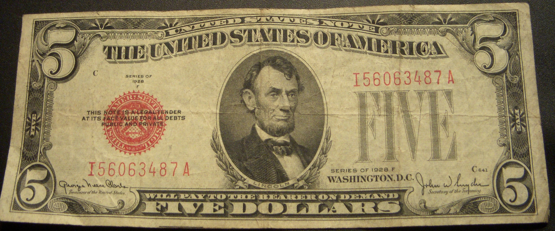 1928F $5 United States Note - FR# 1531