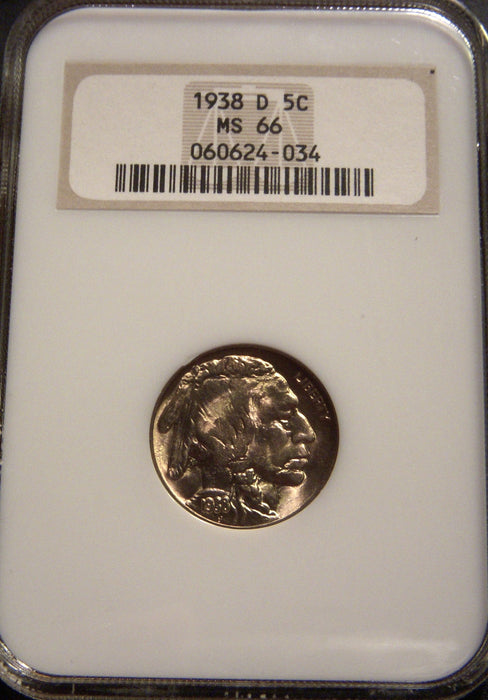 1938-D Buffalo Nickel - NGC MS66