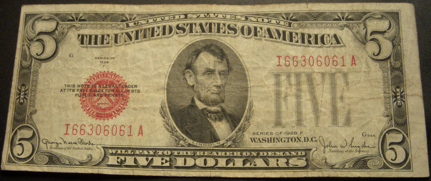 1928F $5 United States Note - FR# 1531