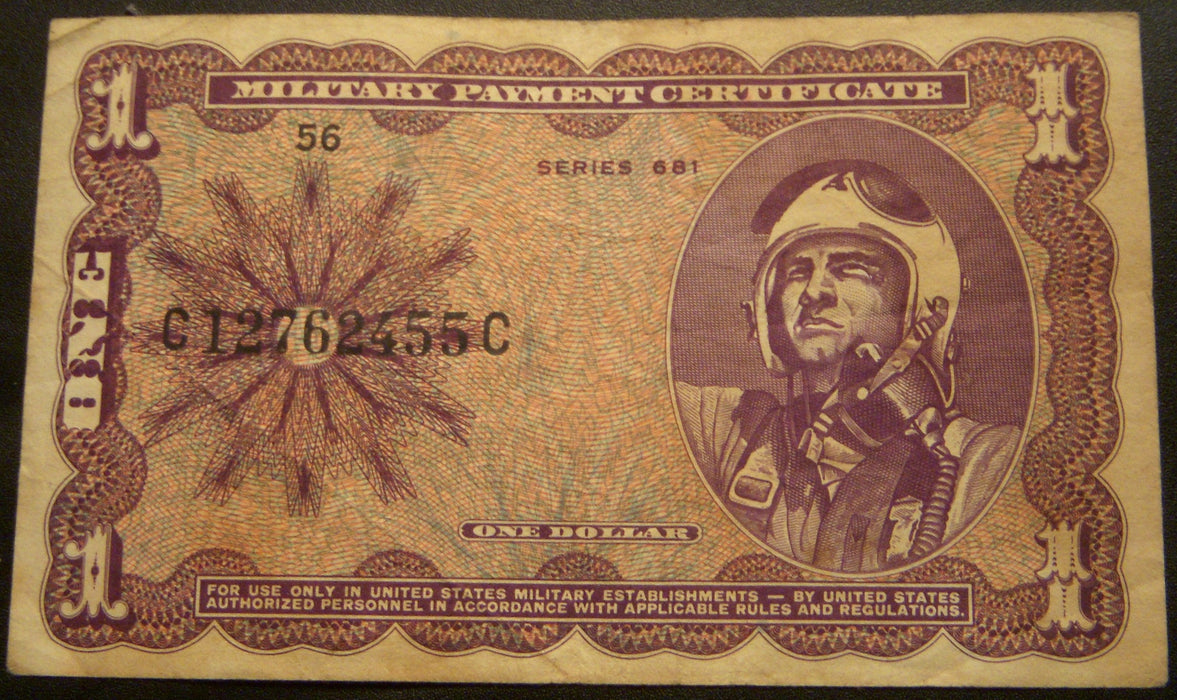 1969 $1 Military Payment Certificate - Series: 681