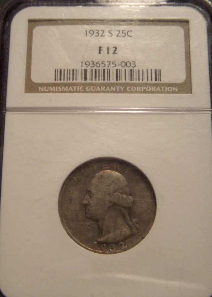 1932-S Washington Quarter - NGC F12