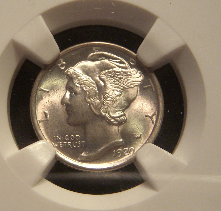 1920 Mercury Dime - NGC MS64+
