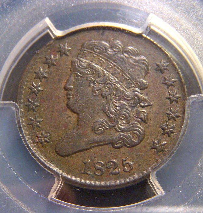 1825 Half Cent - PCGS Genuine AU Details
