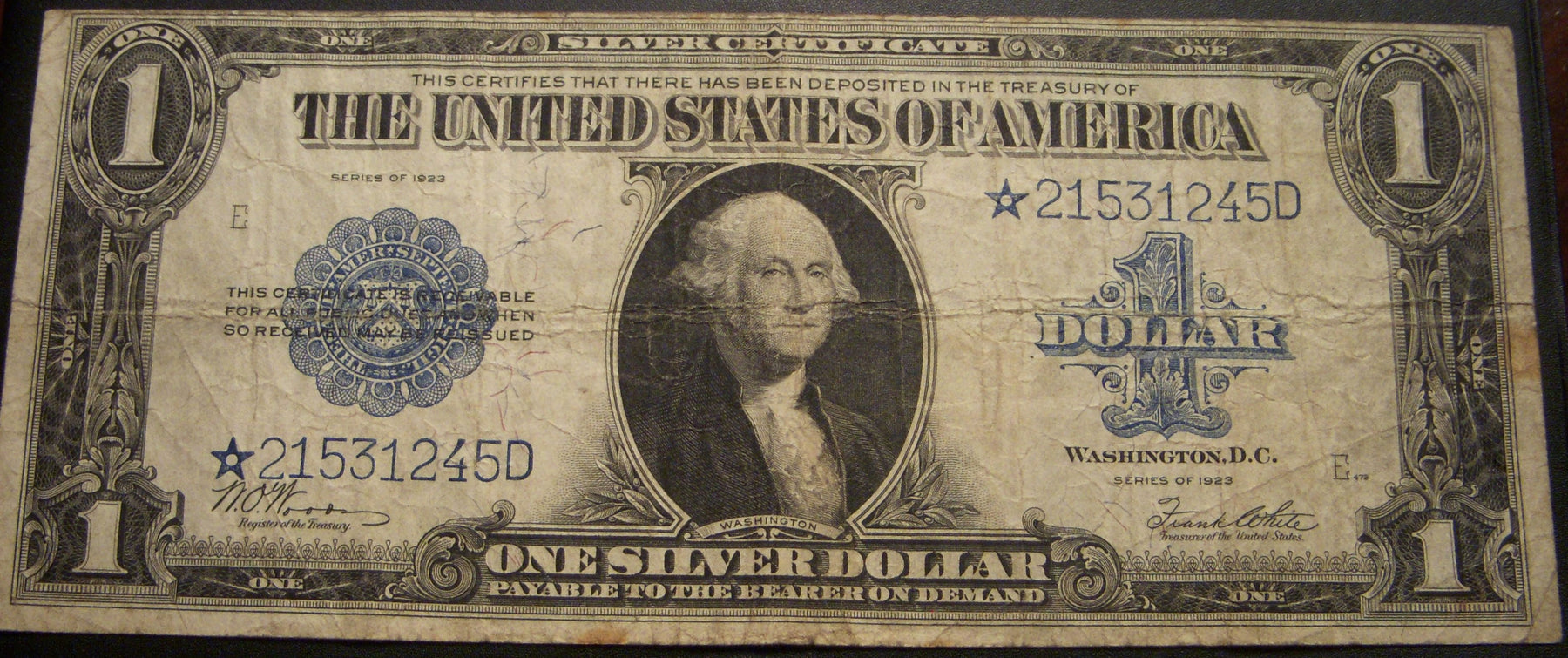 1923 $1 Silver Certificate - FR# 238 Star Note