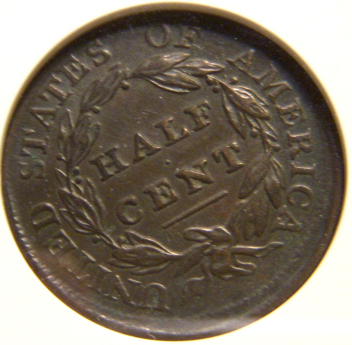1809 Half Cent - ANACS AU50 Details C-3