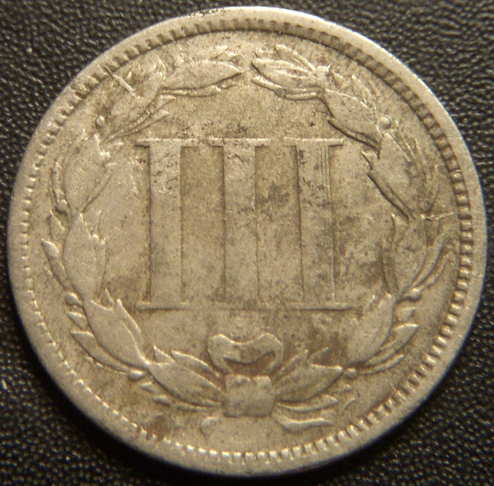 1866 Three Cent - Very Good