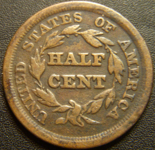 1853 Half Cent - Very Good