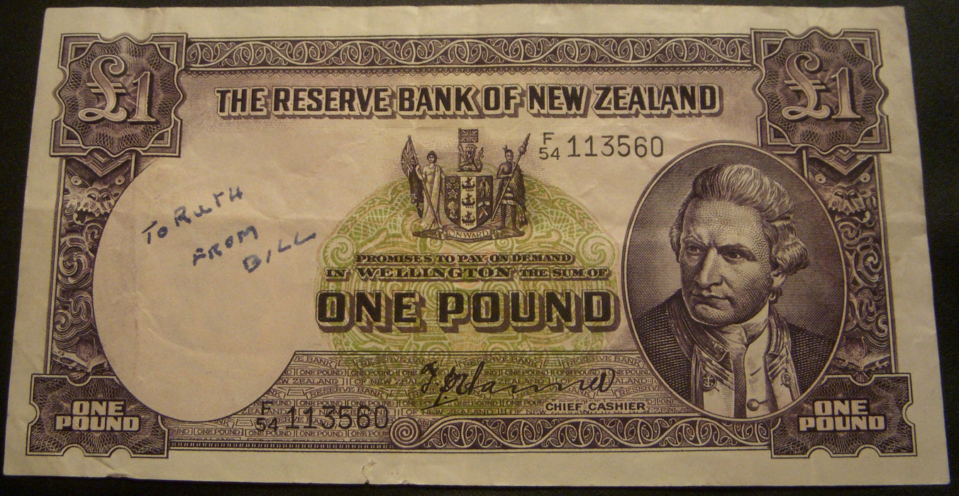 1958-67 1 Pound Note - New Zealand