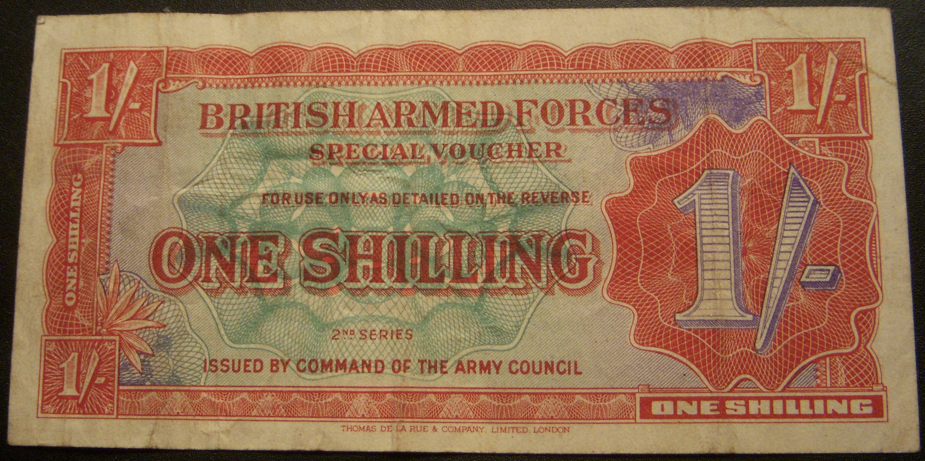 1948 1 Shilling Note - British Armed Forces