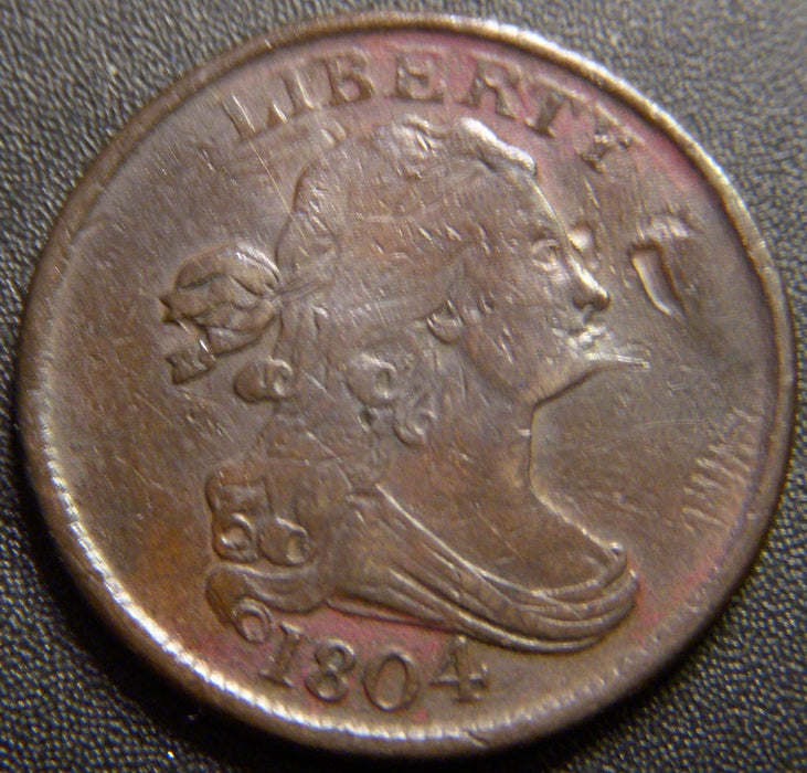 1804 Half Cent - C4 Stems Fine Details