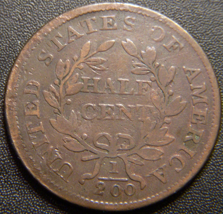1805 Half Cent - L5 Stems Very Good Details