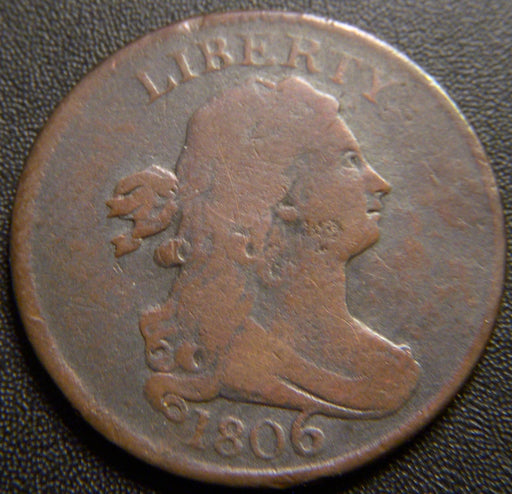 1806 Half Cent - L6 Stems Very Good