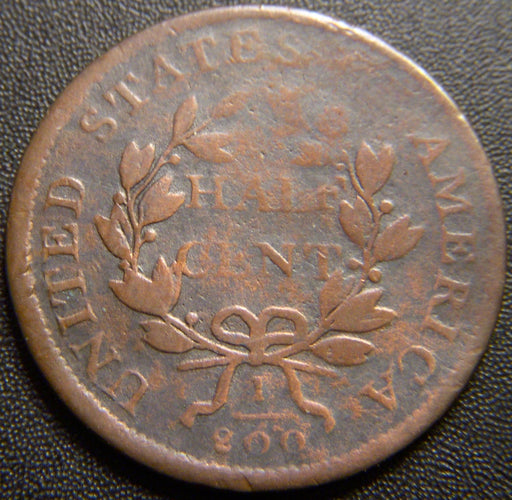 1806 Half Cent - L6 Stems Very Good