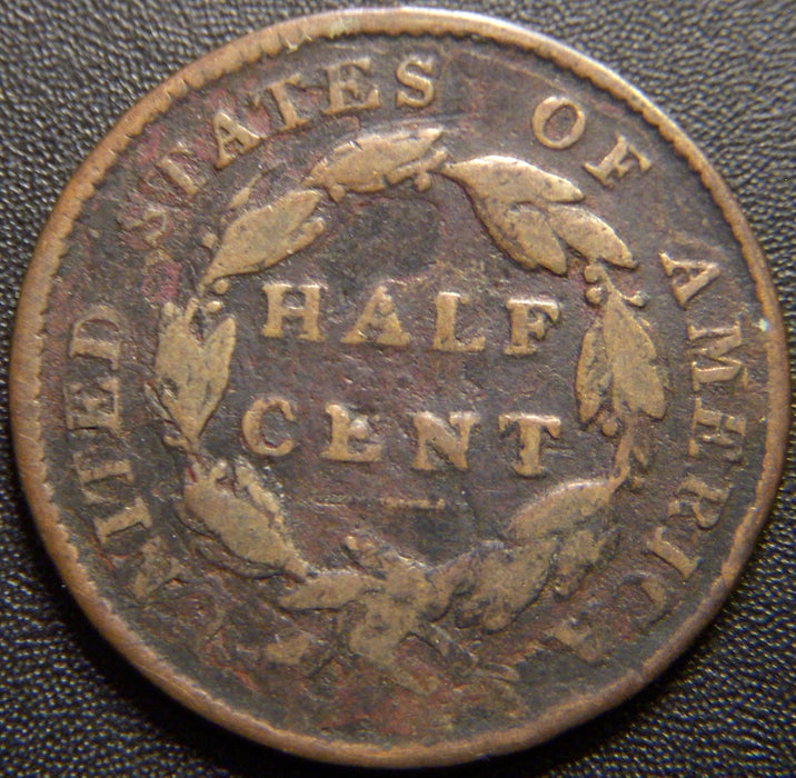 1825 Half Cent - Good