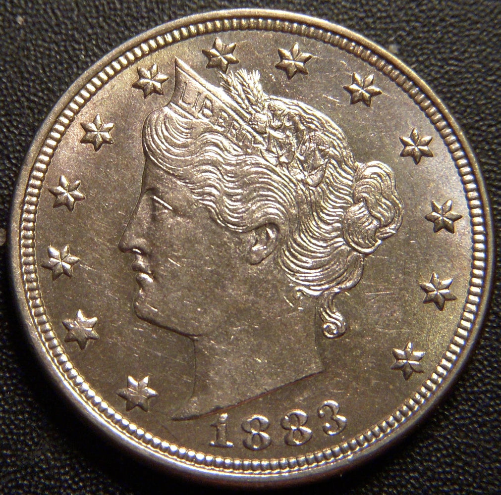 1883 Liberty Nickel - No Cents AU/Unc.