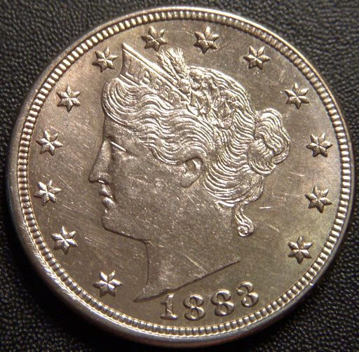 1883 Liberty Nickel - With Cents AU/Unc.