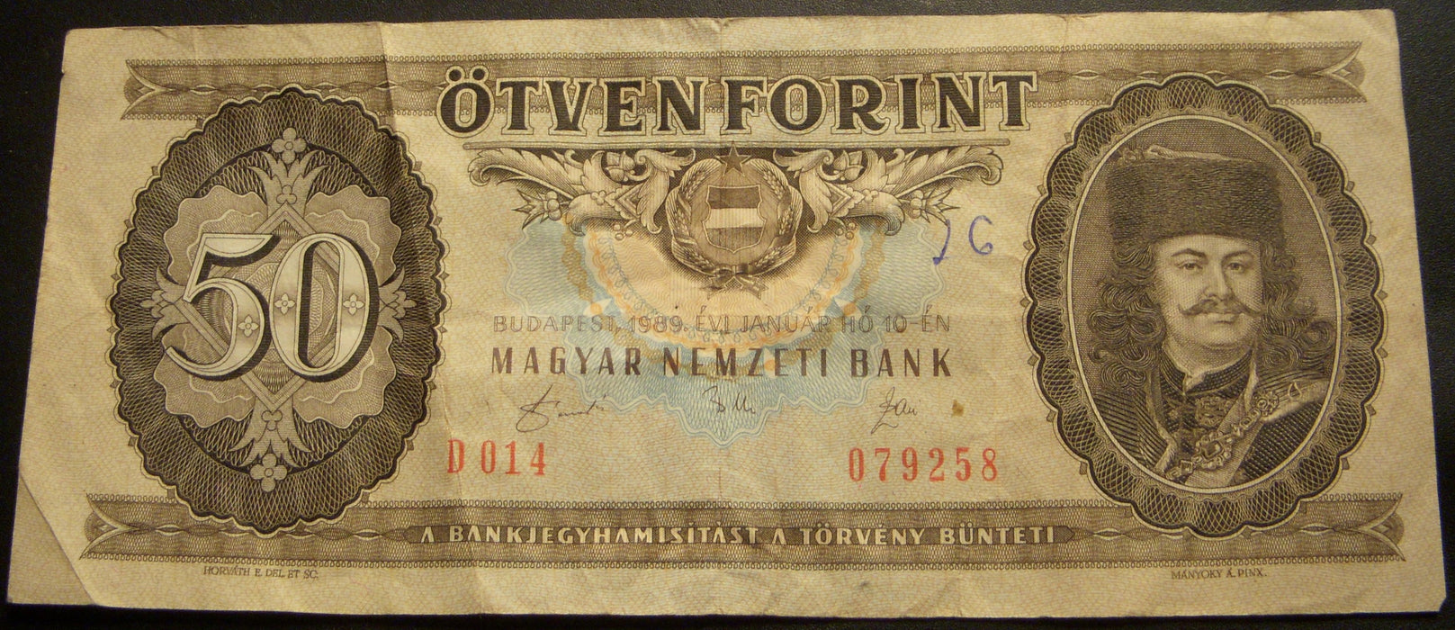 1989 50 Forint Note - Hungary