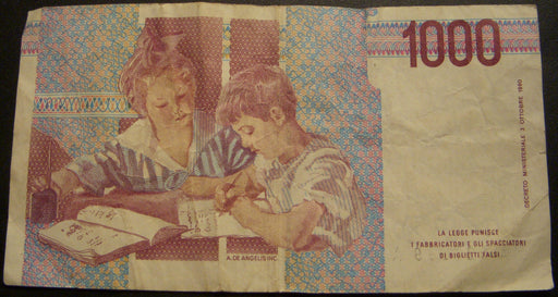 1990 1000 Lire Note - Italy
