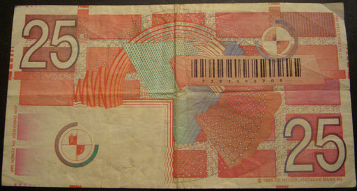 1989 25 Gulden Note - Netherlands