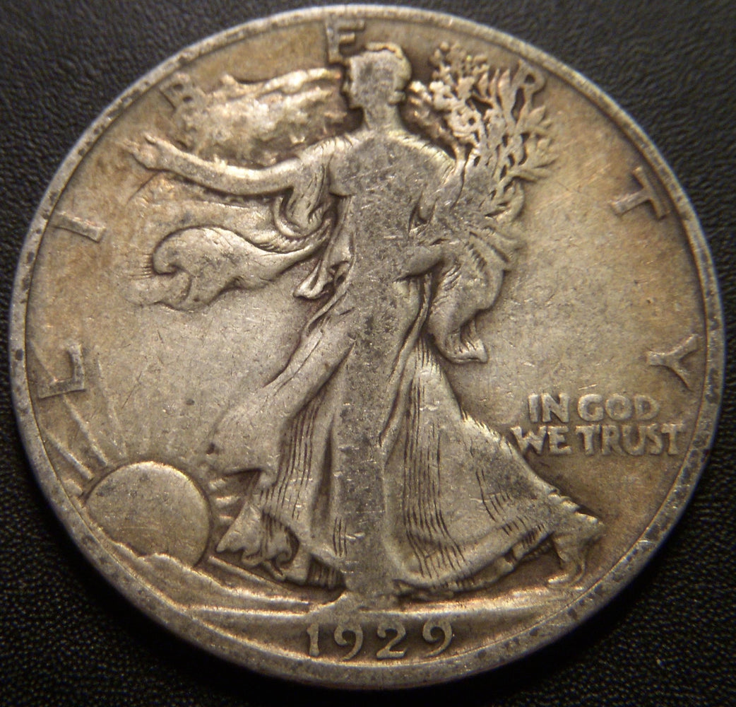 1929-D Walking Half Dollar - Very Good
