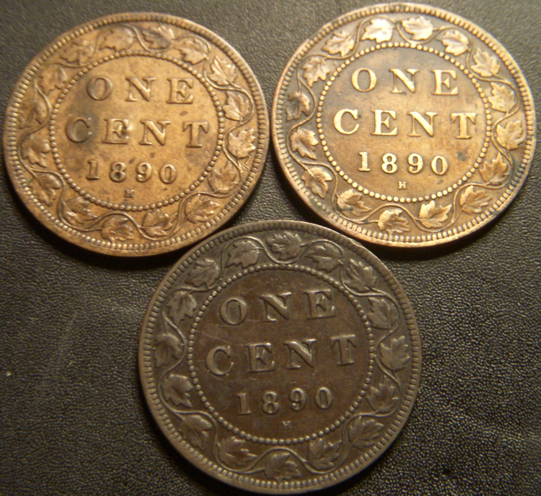 1890H Canadian Large Cent - Fine