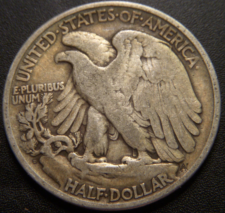 1929-D Walking Half Dollar - Very Good