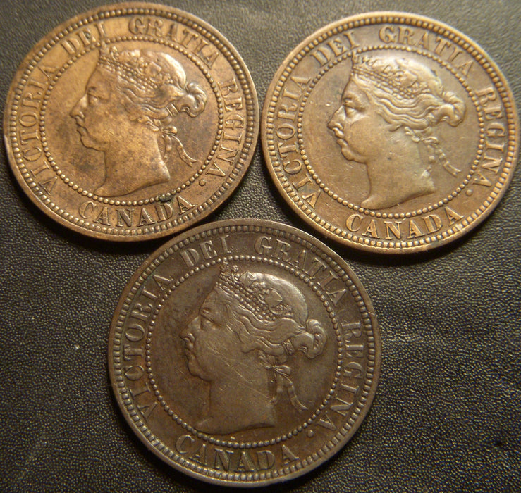1890H Canadian Large Cent - Fine