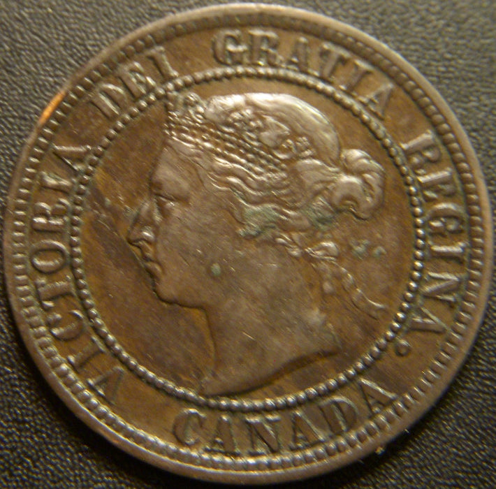 1891 Canadian Large Cent - LLLD Very Fine
