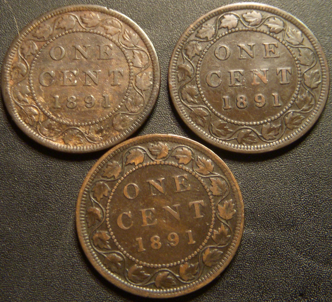 1891 Canadian Large Cent - LLLD Very Good