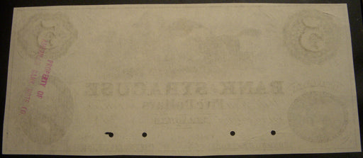 $5 Bank of Syracuse, IN Obsolete Note