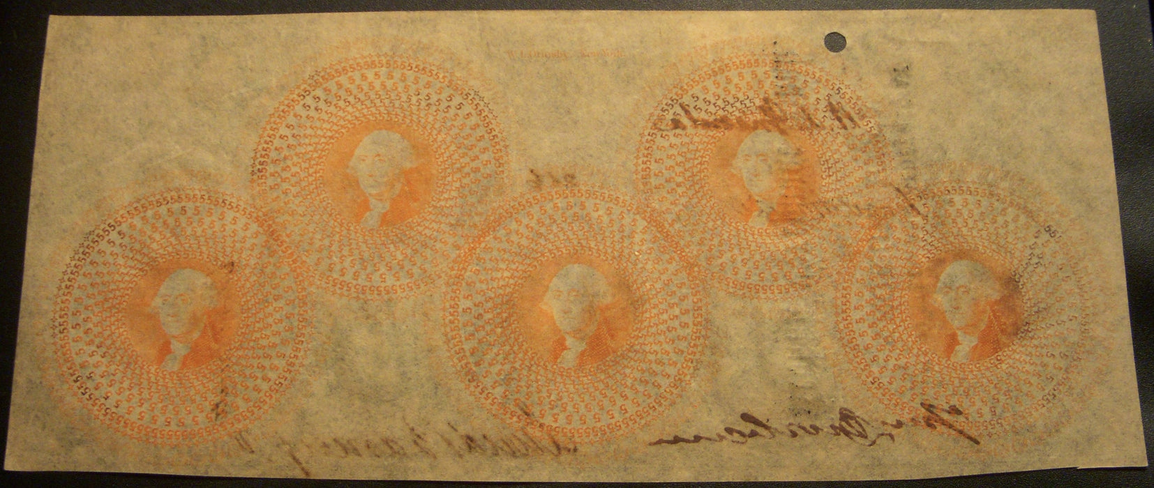 1858 $5 Commercial Exchange Bank of Terre Haute, IN