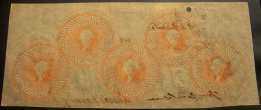 1858 $5 Commercial Exchange Bank of Terre Haute, IN
