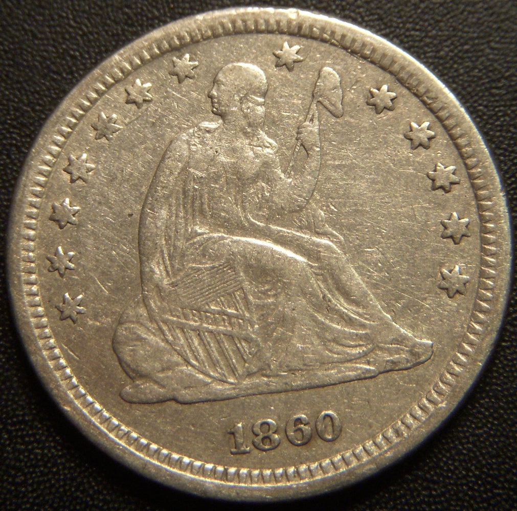 1860 Seated Quarter - Very Fine
