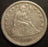 1860 Seated Quarter - Very Fine