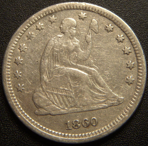 1860 Seated Quarter - Very Fine