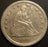 1861 Seated Quarter - Very Fine