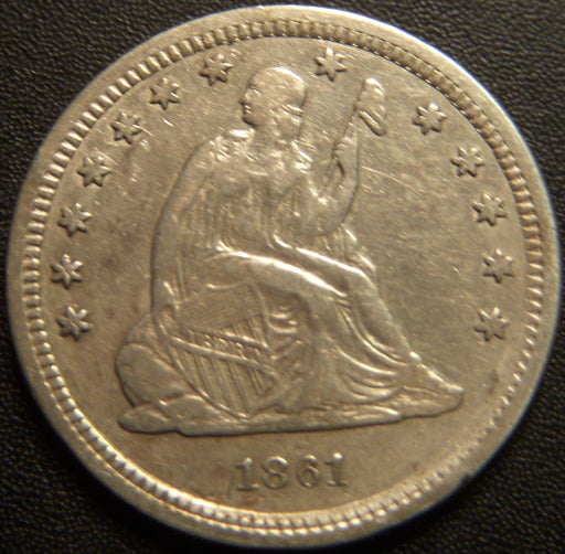 1861 Seated Quarter - Very Fine