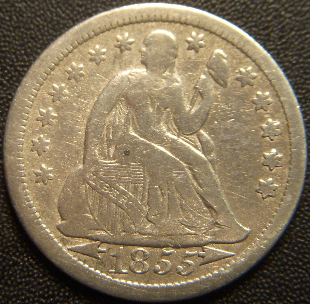 1855 Seated Dime - Fine