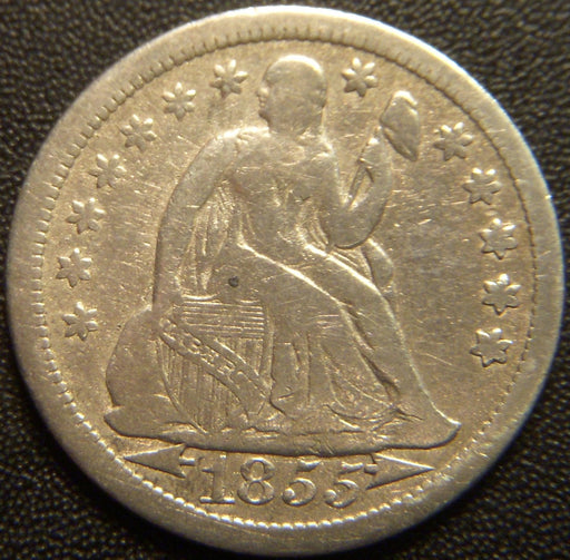1855 Seated Dime - Fine
