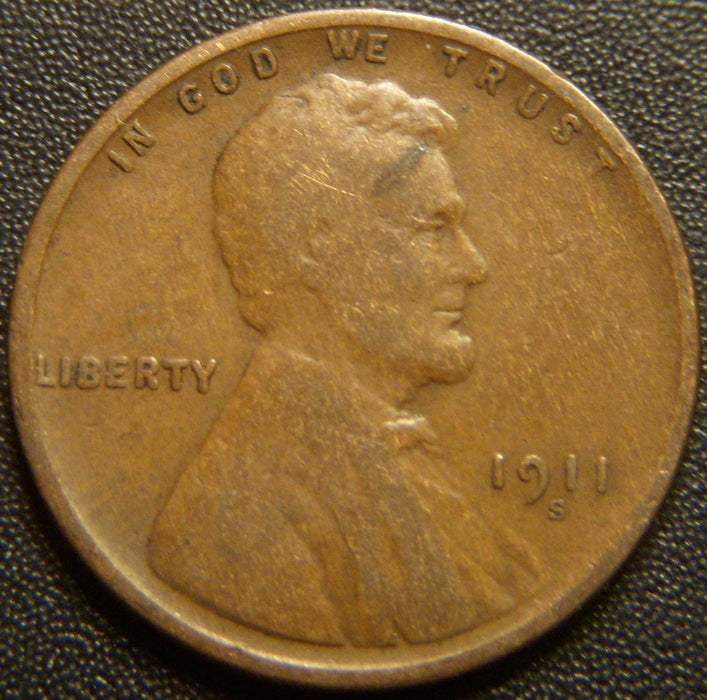 1911-S Lincoln Cent - Very Good