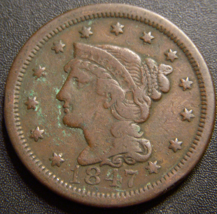 1847 Large Cent - Very Good