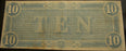 1864 $10 Confederate Note - T-68