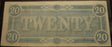 1864 $20 Confederate Note - T-67