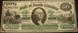 1872 $50 State of South Carolina Obsolete Note