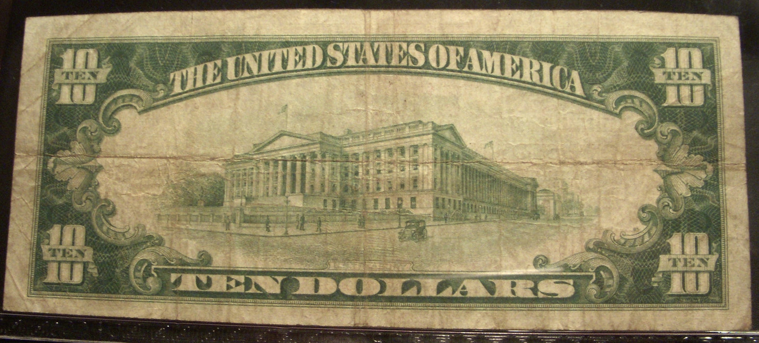 1929 $10 National Bank Note - Brownstown, IN Bank# 9143