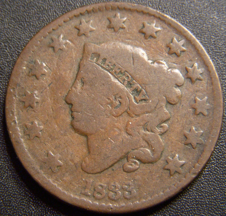 1833 Large Cent - Good